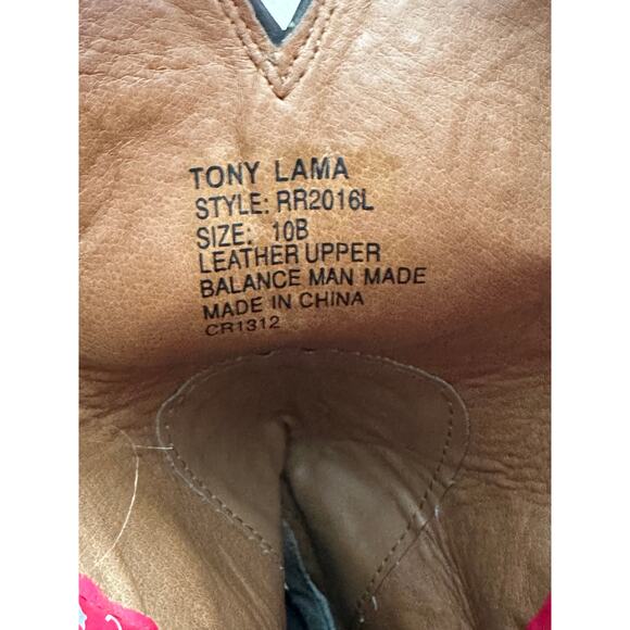Tony Lama Womens Western Boots Size 10 Asena Floral Dtl Style RR2016L Cowgirl - Picture 8 of 9